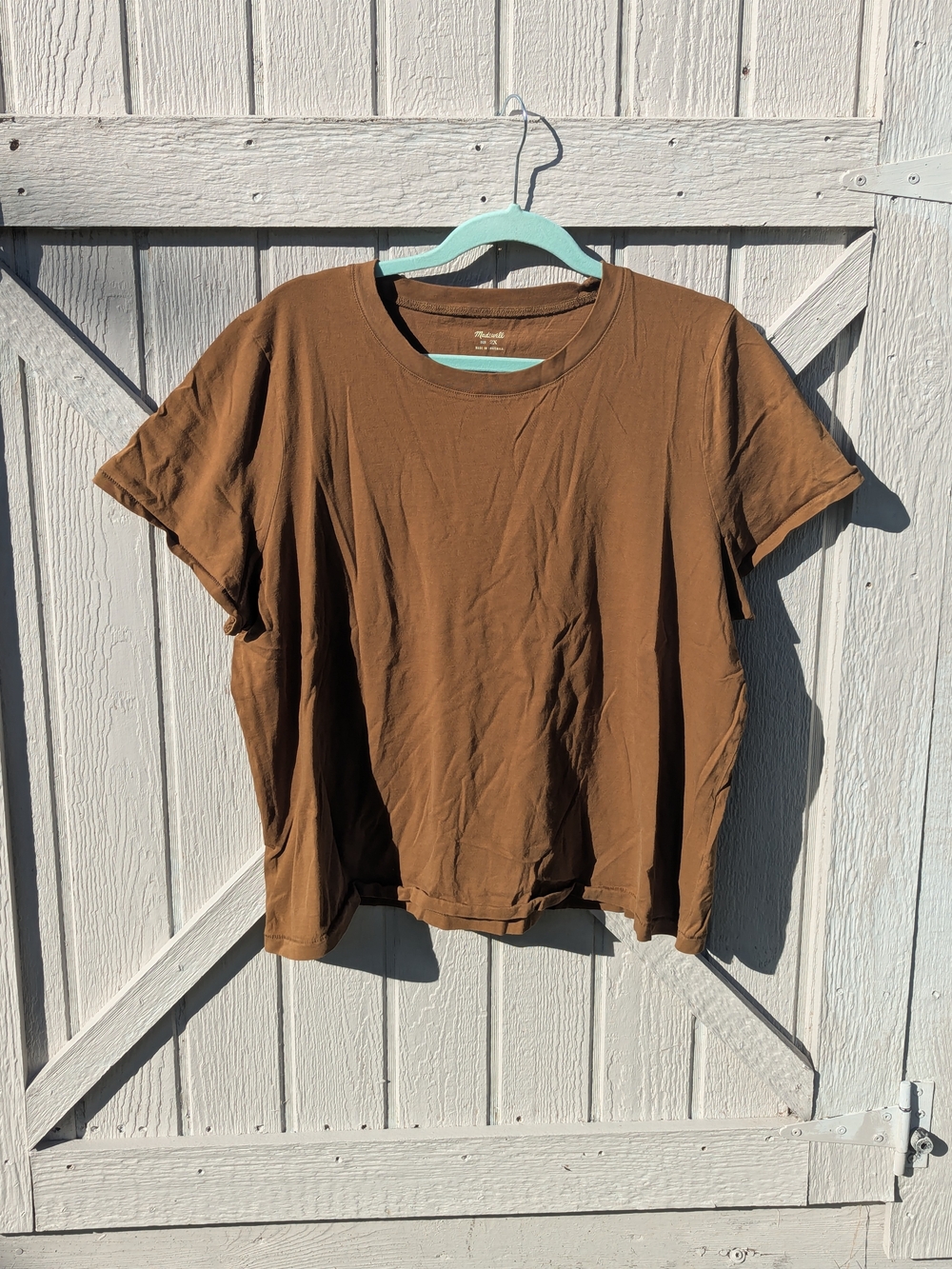 Madewell Brown Short Sleeve Crewneck Tee